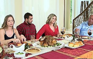 Moms team fuck legal age teenager - nasty family thanksgiving