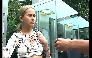German legal age teenager picked for her 1st porn casting