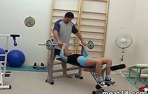 Hawt teen giving great dope-fiend fro the gym