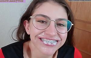 Beguile Jizz ON MY BRACES, Opprobrious TALKING BLOWJOB. SHANAXNOW