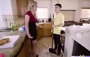 Busty MILF Cory Chase deep-throats legal age teenager cock in the kitchen unconforming Mobile HD Porn Episodes - SpankBang