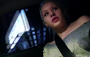 Hitching golden-haired legal age teen grabs drivers jock
