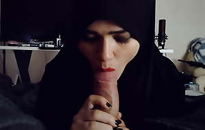 Muslim girl doing blowjob