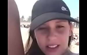 Cute Teen Just Flashing Her Perfect Boobs In front Beach