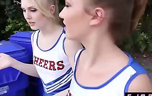 Vest-pocket-sized cheerleader boyhood fucked overwrought a coachs big gumshoe