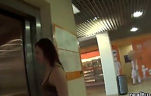 Gorgeous czech teen was seduced in the shopping centre and railed in pov