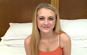 Nervous 18 yr old with a tight pussy stars in this POV video