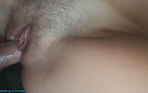 TEEN PUSSY CLOSE-UP, white pussy alcohol appears on gumshoe