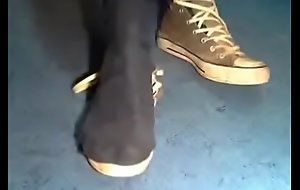 teen boy Worn abroad Sneakers and very Stinky arse Socks