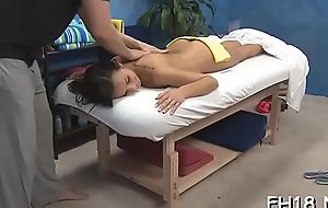 Gorgeous eighteen pedigree age-old gets fucked hard by her massage therapist