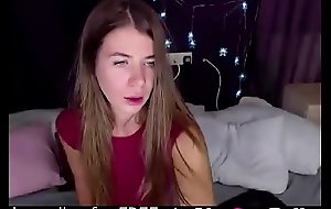 Shrunken teen pleasantry live on webcam