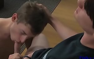 Gay legal length of existence teenager engulfing cock