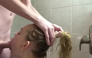 18 year elderly blonde teen abyss throat fro the shower