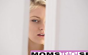 Step mamma and son make legal age teenager squirt in sexy trio
