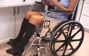 Paraplegic wheelchair pretender Renee on touching lesbian sex