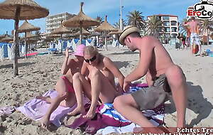 German Teen picked up at beach for threesome – ffm