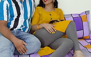 Indian sexy girl Priya seduced step-brother by watching adult greatcoat with him
