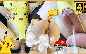 18 year old stepsister rides me on sex chair with respect to Pikachu livery and gets a load of cum. Pokemon cosplay.