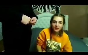 Hot teen chick gets fucked and jizzed on her cute face
