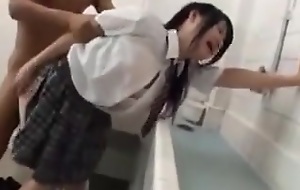 Groped Plus Fucked Superior to before School Toilet