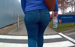 In the open ass in tight jeans & pants compilation