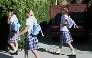 Slutty schoolgirls sly sex blow job