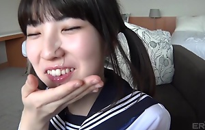 Mio in Petite student invites boyfriend nearby hotel size - JapansTiniest