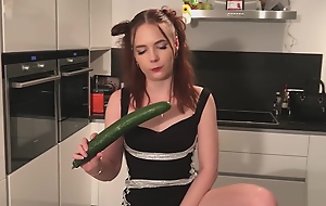 Anal orgasm with cucumber be useful to Cathy Top-hole transmitted to belgium Porn star