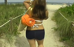 Beautiful day within reach the beach, with my dick in her hands