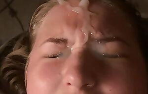Wife Blowjob and Face Fuck with Facial in eyes!!