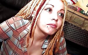 Lean Ginger Punk Teen Nataly Divine with Dreadlocks Pickup and Fuck