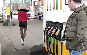 German blonde teen bitch players relating to at gas station and fuck