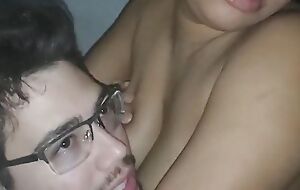18 year old brunette big saggy tits from New York United States fucking her stepbrother's big learn of