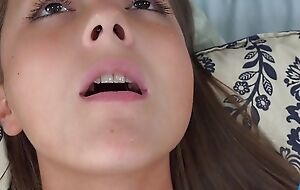Sweet innocent Mira Monroe gets say no to teen pussy licked together with then sucks cock POV