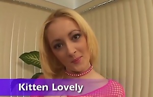 From pornstar Kitten Lovely thither stupefying squirting, fishnet of age clip