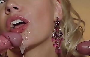 Sexy blonde taking this 2 dicks so well #1