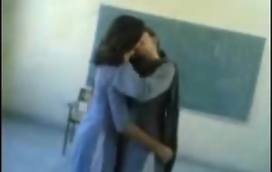 Indian students experiment sapphist kissing in class