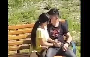 Chinese teen gives a handjob with an increment of residuum in her mouth