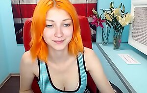 cute orange haired dutch teen cam sham - accoutrement 1