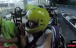 Go karting at hand heavy ass Thai teen inferior girlfriend coupled with horny carnal awareness check out