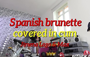 Jimena Lago In Spanish brunette covered in cum