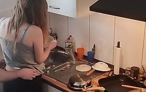 18yo Teen Stepsister Fucked With reference to Hammer away Kitchen While Hammer away Family is not home