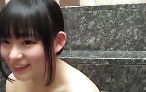 An 18-year-old amateur black-haired Japanese beauty. She has a blowjob and creampie sex with regard to shaved pussy. thin satiated