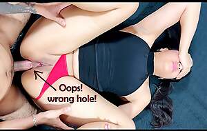 Oh my gosh, that's the wrong hole! ... It hurts much! - Serendipitous Anal...