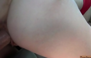 Big juicy tits teen girl Mila Evans screwed on every side in the car