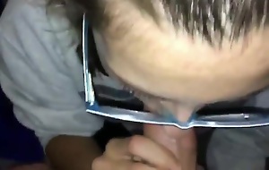 First cum in mouth for this nerdy college girl