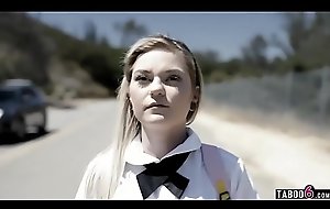 Schoolgirl teen Chloe Foster offers anal to random guy