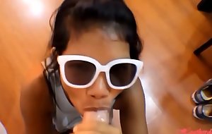 HD airless thai teen oriental teen heather abysm give abysm throat and acquire huge facial on glasses 2 new