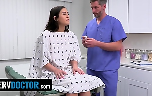 Lusty Doctor Performs Deep Physical Exam Down His Busty Gorgeous Invalid