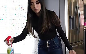 Struggling College Latina Pupil Earns Accessary Income As A Babysitter And A Moaning Slut - TeamSkeet